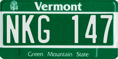 VT license plate NKG147