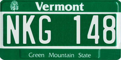 VT license plate NKG148