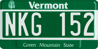 VT license plate NKG152