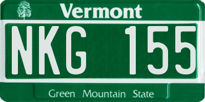 VT license plate NKG155