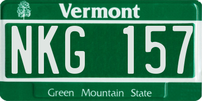 VT license plate NKG157