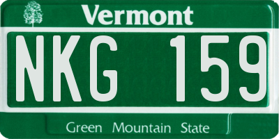 VT license plate NKG159