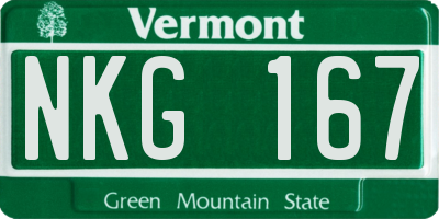 VT license plate NKG167