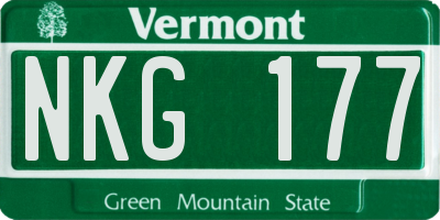 VT license plate NKG177