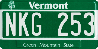 VT license plate NKG253
