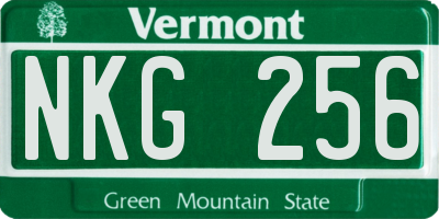 VT license plate NKG256