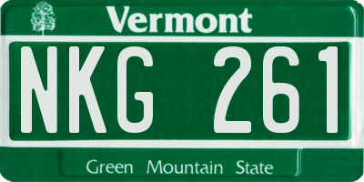 VT license plate NKG261