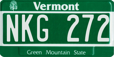 VT license plate NKG272