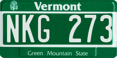 VT license plate NKG273