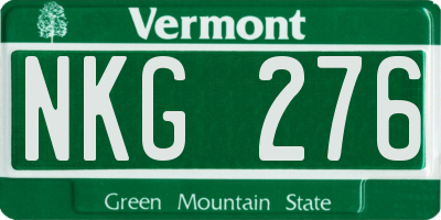 VT license plate NKG276