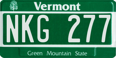 VT license plate NKG277