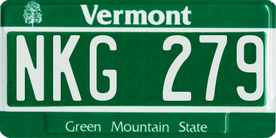 VT license plate NKG279