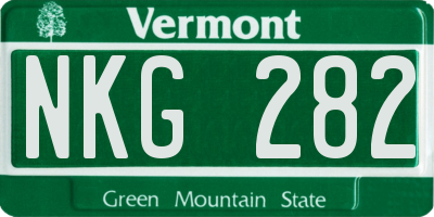 VT license plate NKG282