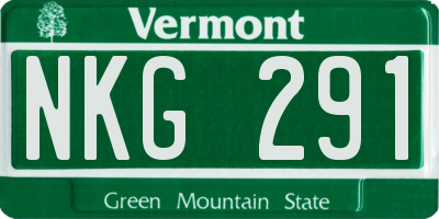 VT license plate NKG291
