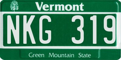 VT license plate NKG319