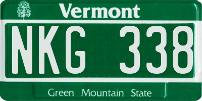 VT license plate NKG338