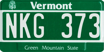 VT license plate NKG373