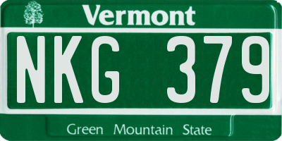VT license plate NKG379
