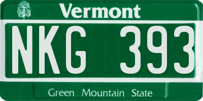 VT license plate NKG393