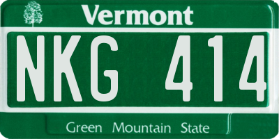 VT license plate NKG414