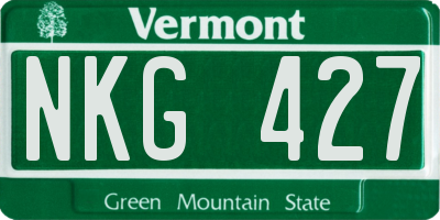 VT license plate NKG427