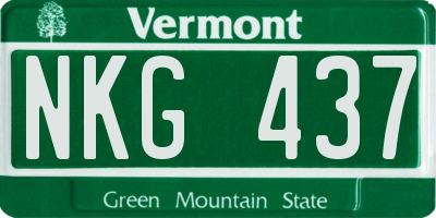 VT license plate NKG437