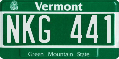 VT license plate NKG441