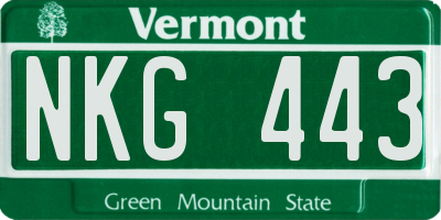 VT license plate NKG443