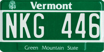 VT license plate NKG446