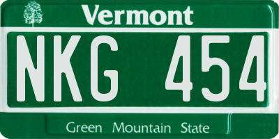VT license plate NKG454
