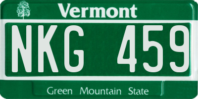VT license plate NKG459