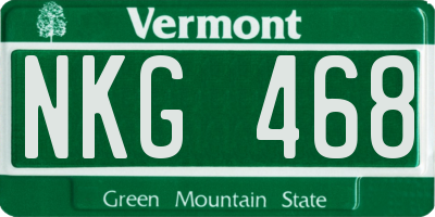 VT license plate NKG468
