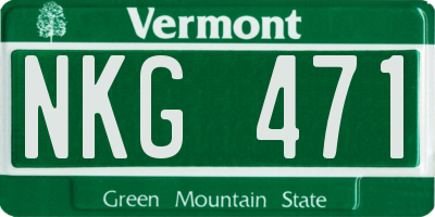 VT license plate NKG471