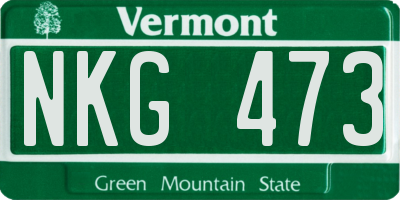 VT license plate NKG473