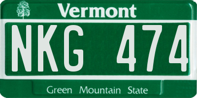 VT license plate NKG474