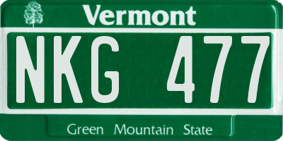 VT license plate NKG477
