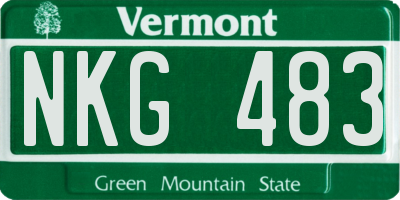 VT license plate NKG483