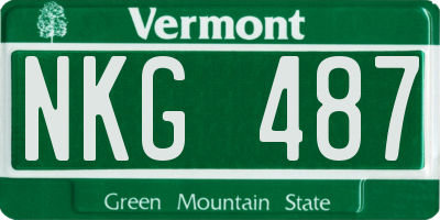 VT license plate NKG487