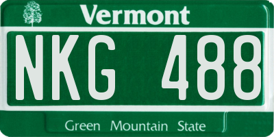 VT license plate NKG488