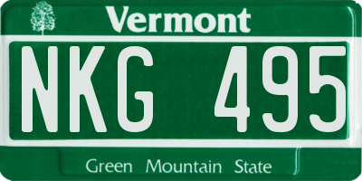 VT license plate NKG495