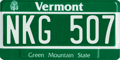 VT license plate NKG507