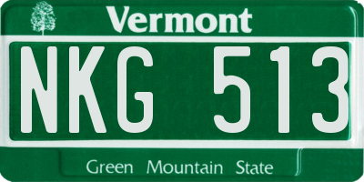 VT license plate NKG513