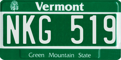 VT license plate NKG519