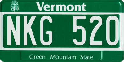 VT license plate NKG520