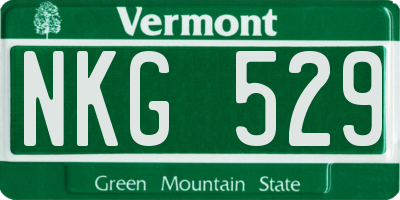 VT license plate NKG529