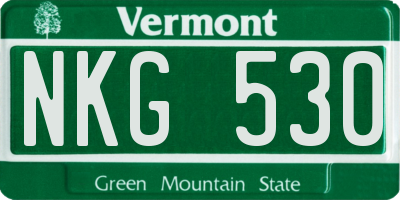 VT license plate NKG530