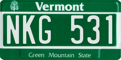 VT license plate NKG531