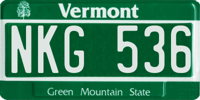 VT license plate NKG536