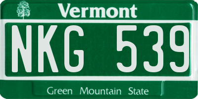 VT license plate NKG539