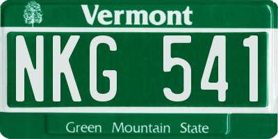 VT license plate NKG541